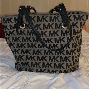 Black and grey MK shoulder bag